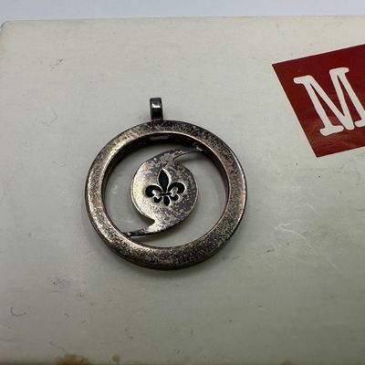 Mignon Faget Sterling Silver Fleur-de-Lis Pendant with Box