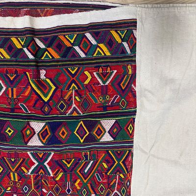 Pair of Guatemalan Maya Handwoven Huipils – Embroidered & Brocaded