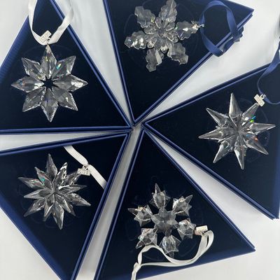 5 Swarovski Annual Edition Crystal Ornaments