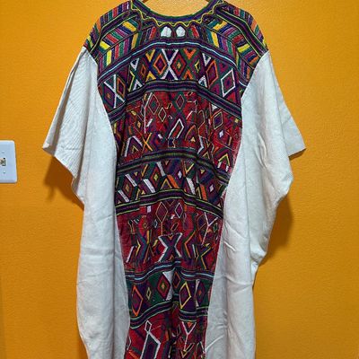 Pair of Guatemalan Maya Handwoven Huipils – Embroidered & Brocaded