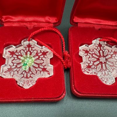 Waterford Crystal Snow Crystal Collection Ornaments 1995–1998