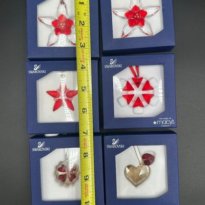 Swarovski Crystal Christmas Ornaments – Red Holiday Collection