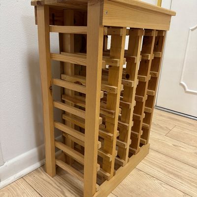 Wooden Floor Wine Rack – Multi-Bottle Storage