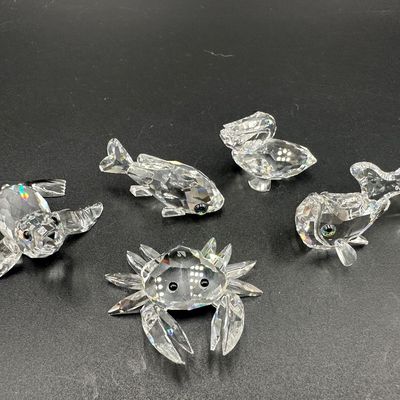 Swarovski Crystal Sea Life Figurines – Lot of 7