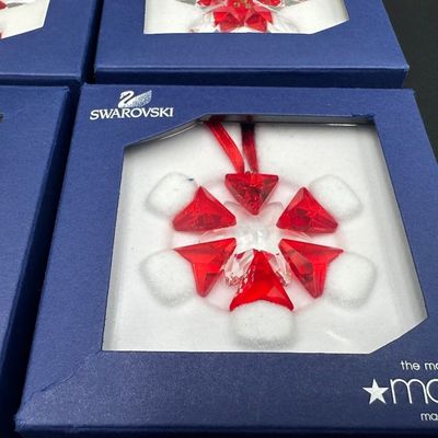 Swarovski Crystal Christmas Ornaments – Red Holiday Collection
