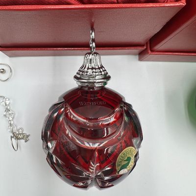 Waterford Crystal 2006 & 2007 Cased Ball Ornament