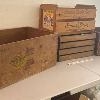 Antique Crate Lot - Birds Eye, Sunny Slope, Narragansett+