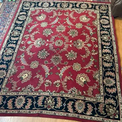 Charisma Hand Tufted Virgin Wool Area Rug Red/Black 104x87 