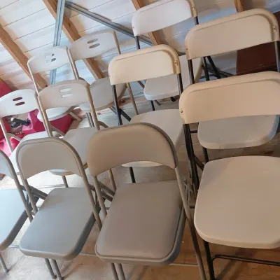 4 Styles Folding Chairs - 11 Pc