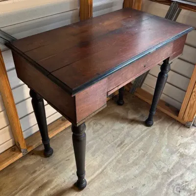 Antique Solid Wood Spinet Writing Desk 37x21x33