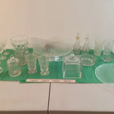 Vintage Crystal, Glassware - Cake Plate, Platter, Cruets, Wine Glasses+++