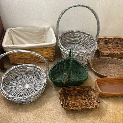 Vintage Baskets - Longaberger, Laundry, Silver Baskets+++