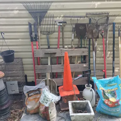 Huge Yard Tool, Gardening, Critter Cage Lot - rakes, Shovels, Cones++