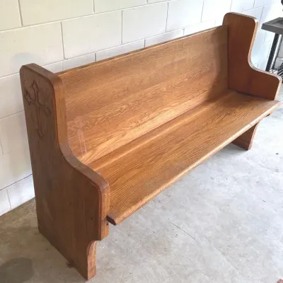 Solid Wood Church Pew 60x21x36