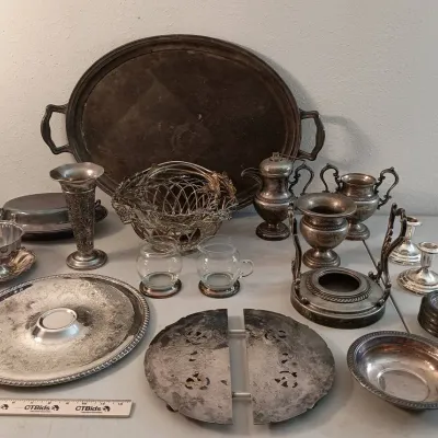 Huge Vintage Silver Plate Lot - Chippendale, Wm Rogers, Godinger++