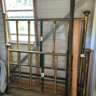 Antique Brass & Black Spindle Bedframe Full/Double 