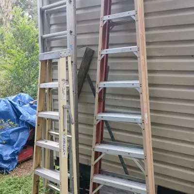 3 Ladders - 8 Ft Extension, 8 Ft Werner Step, 6 Ft Keller Step