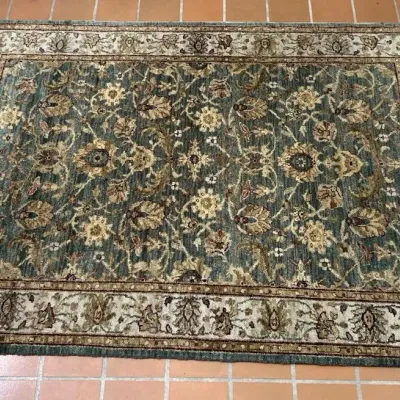 Green Taupe Floral Design Area Rug 72x48 