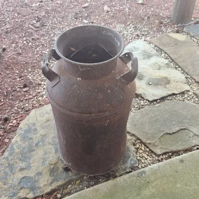 Sale Photo Thumbnail #96: Vintage Metal Milk Can