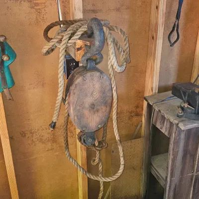 Sale Photo Thumbnail #101: Large Antique Pulley