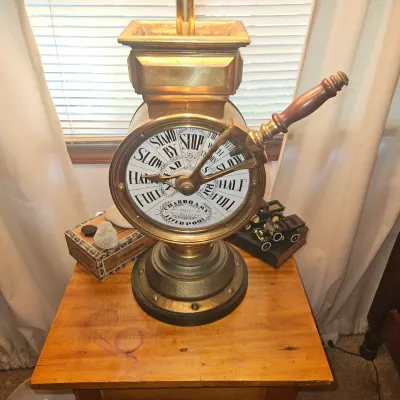 Sale Photo Thumbnail #153: Vintage Nautical Chadboam's Ships Telegraph lamp