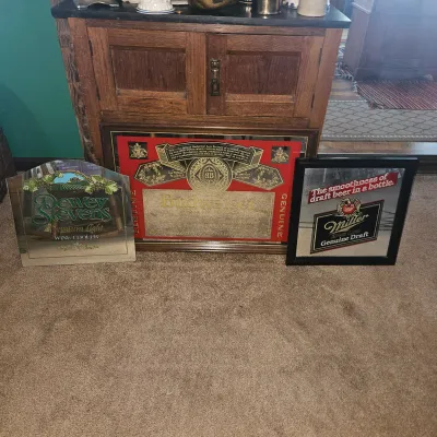 Sale Photo Thumbnail #168: Vintage Beer Mirrors
