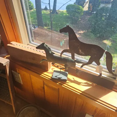 Sale Photo Thumbnail #24: Antique Metal Horses