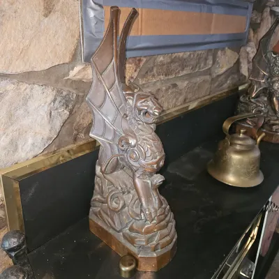Sale Photo Thumbnail #139: Antique Metal Gargoyle Hitching post