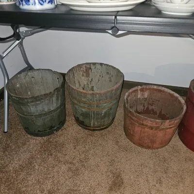 Sale Photo Thumbnail #64: Antique Sap Buckets