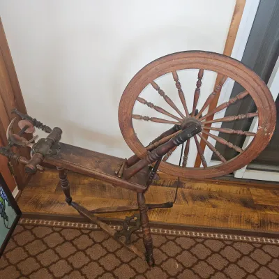 Sale Photo Thumbnail #2: Antique Spinning Wheel