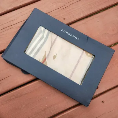 Two Burberry Scarves: NIB & Lambswool