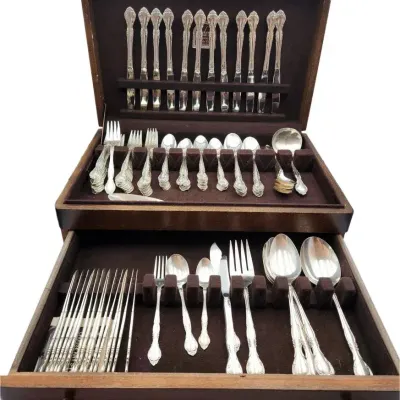 HUGE Chest Of Vintage 60s Oneida Community Silverware