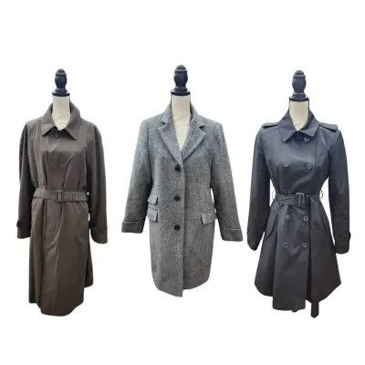 Ralph Lauren Coat 3Pc Lot: Trench, Pea, Tweed