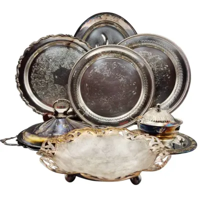Silver Plated Serving Lot #3: Trays, W.m. Rogers, Oneida