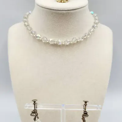 Aurora Borealis Vintage Jewelry Lot, Weiss