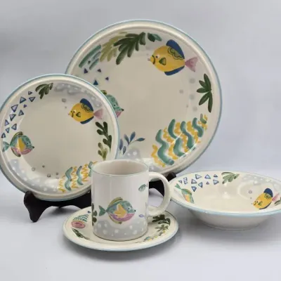 Studio Nova "Barrier Reef" Fish Dinnerware Partial Set