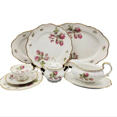 Edelstein Bavaria Maria Theresia Moss Rose China Set - 89Pc