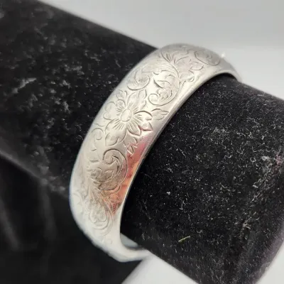 Sterling Silver Hermann Bauer Vintage Mid Century Bangle Bracelet - 23.3g