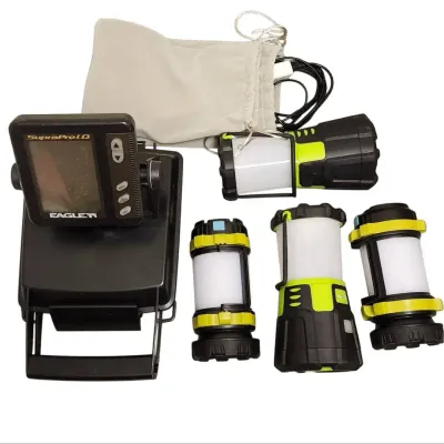 Camping Lot Lanterns & Fish Finder