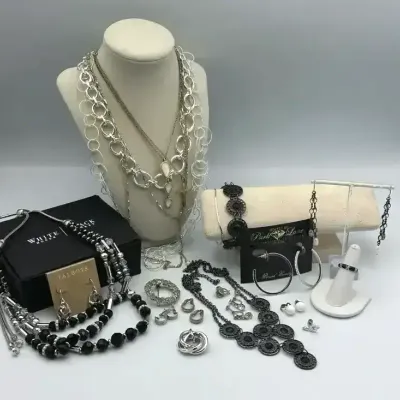 Silver Toned Costume Jewelry: Monet, White House Black Market, Talbots