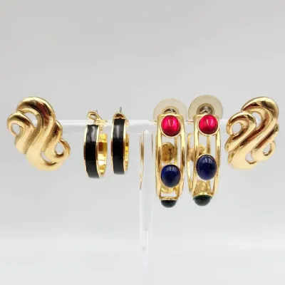 High End Vintage 80s Earrings: Monet, Napier, Gripoix