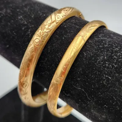 Edwardian Antique 12k GF Bangles