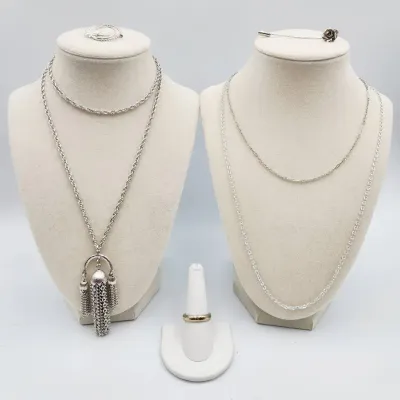 Silver Toned Jewelry Lot: Napier, Trifari