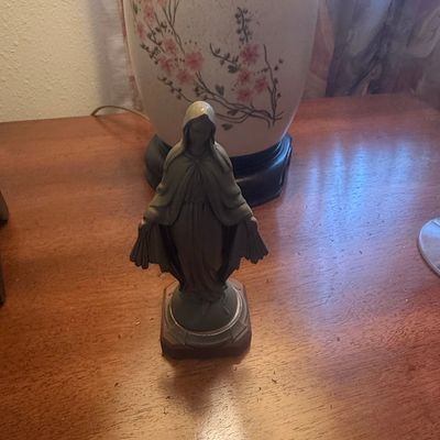Vintage Miraculous Medal Virgin Mary Statue