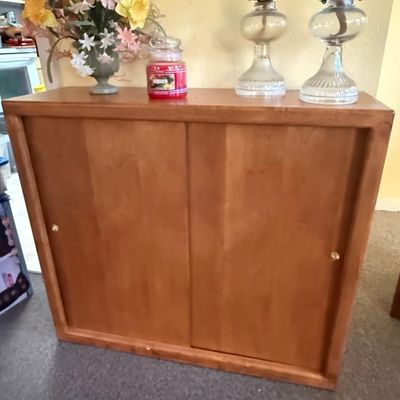 Mid Century Modern Sliding Door Cabinet