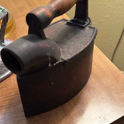 Antique Cast Iron Charcoal Box Iron with Chimney