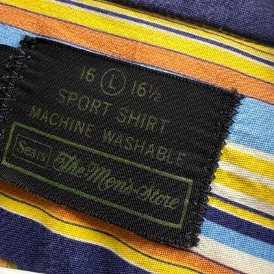 Vintage Sears The Men's Store Striped Sport Shirt