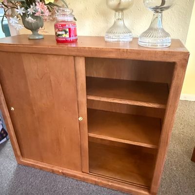 Mid Century Modern Sliding Door Cabinet