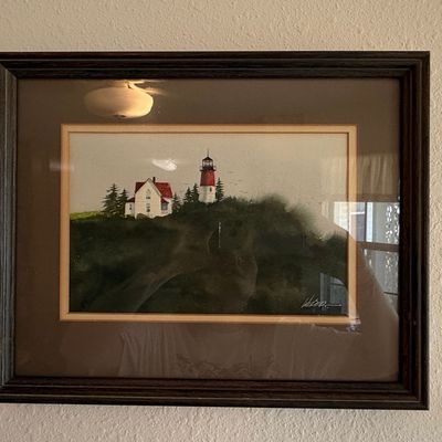 Weber Lighthouse Watercolor Painting
