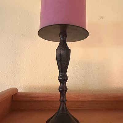 Vintage Metal Pedestal Candle Holder